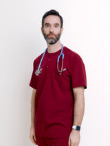 Three Button Henly Neckline Top MAT03