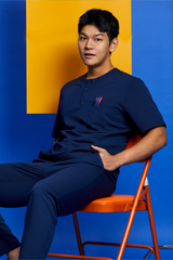 Three Button Henly Neckline Top MAT03