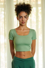 Short Sleeve U-neck Sport Bra TOP3