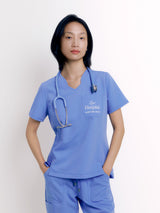 Chest Pocket V-Neck Top WAT03